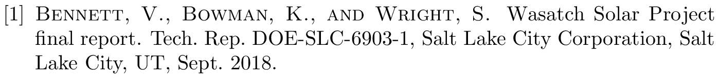 BibTeX example: techreport citation style acm